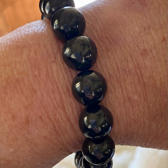 NWT Shungite Bead Bracelet! 11-13mm 187.5ctw!!! - Picture 4 of 5